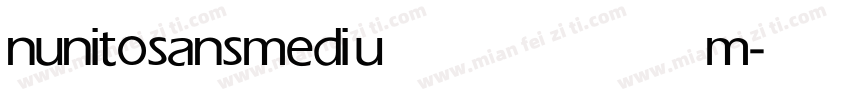 nunitosans medium字体转换